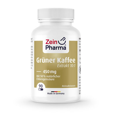 خلاصة القهوة الخضراء 450 ملج 90 كبسولة - ZeinPharma Green Coffee Extract 450 mg 90 Caps - GermanVit - Saudi arabia