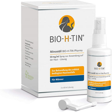 مينوكيسديل 50ملج/مل سبراي للشعر 60 مل 3 شهور - Minoxidil BIO-H-TIN Pharma 50 mg/ml Spray Solution 60 ml 3 Month Supply - GermanVit - Saudi arabia