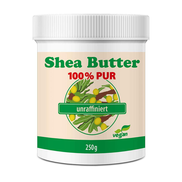 زبدة الشيا الطبيعية 100% خام 250 جرام - PHARMA PETER Shea Butter Unrefined 100% Pure 250 gm - GermanVit - Saudi arabia