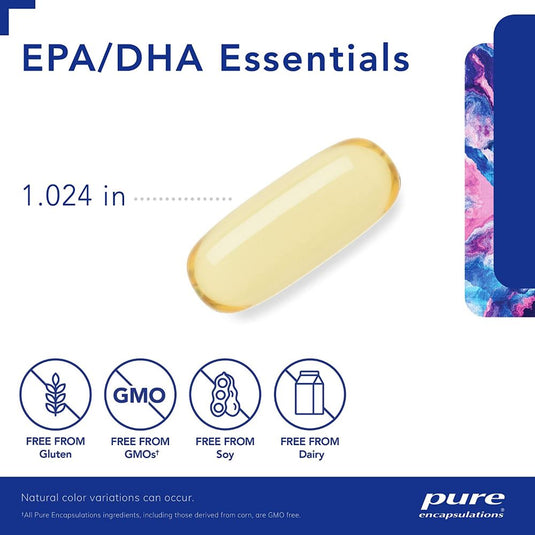 أوميجا-3 1000 ملج 90 كبسولة - Pure Encapsulations EPA/DHA essentials 1000 mg 90 Caps - GermanVit - Saudi arabia