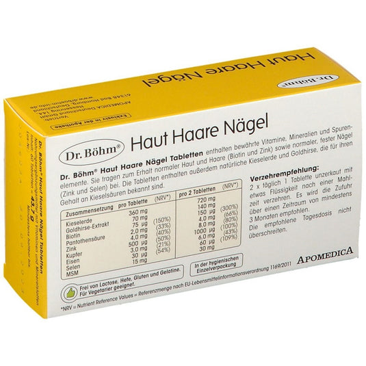 د.بوم أقراص البشرة والشعر والأظافر 60 قرص - Dr. Böhm Skin Hair Nails 60 Tabs - GermanVit - Saudi arabia