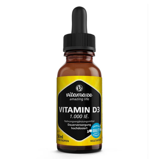 فيتامين د3 سائل 1000 وحدة 50 مل - Vitamaze VITAMIN D₃ Drops 1,000 IU 50 ml - GermanVit - Saudi arabia